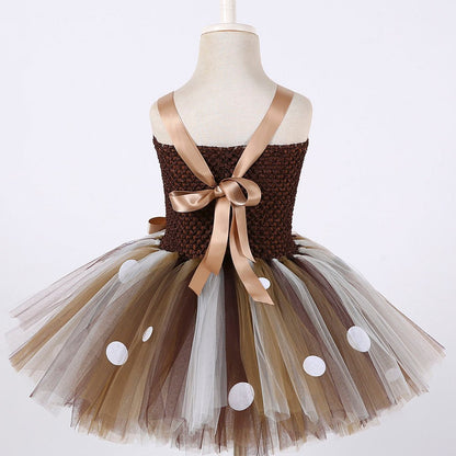 Cartoon Fawn Photography Costume Christmas Elk Dress