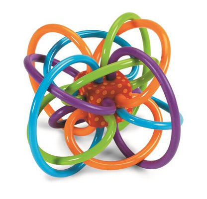 Hand Grip Ball Teether Molars Silicone Rattle