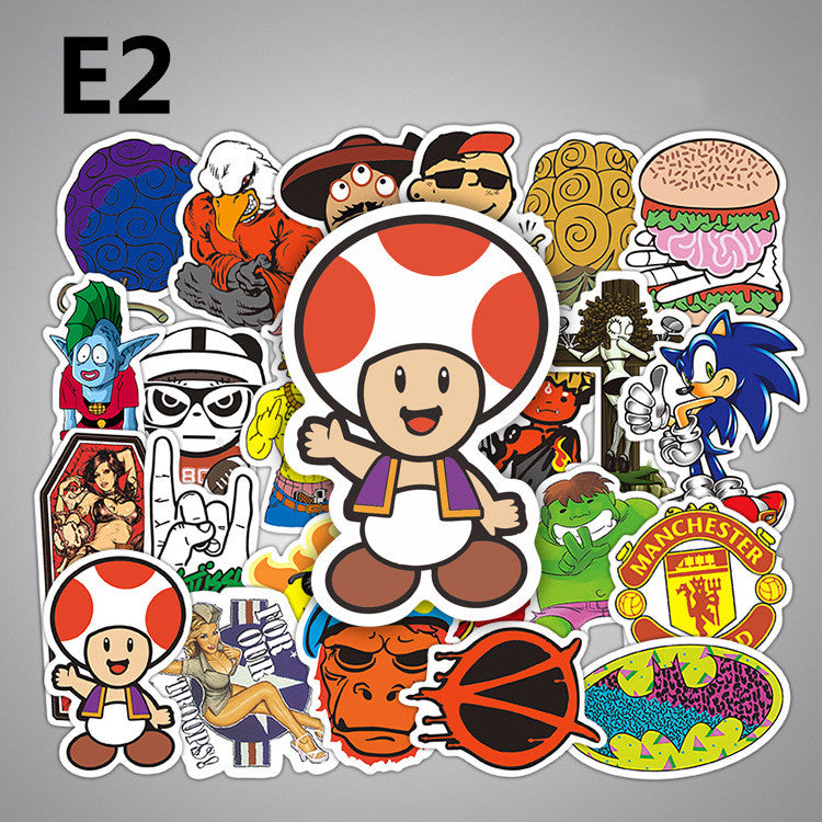 Stickers For Laptop Skateboard Luggage Bike Styling Car Doodle