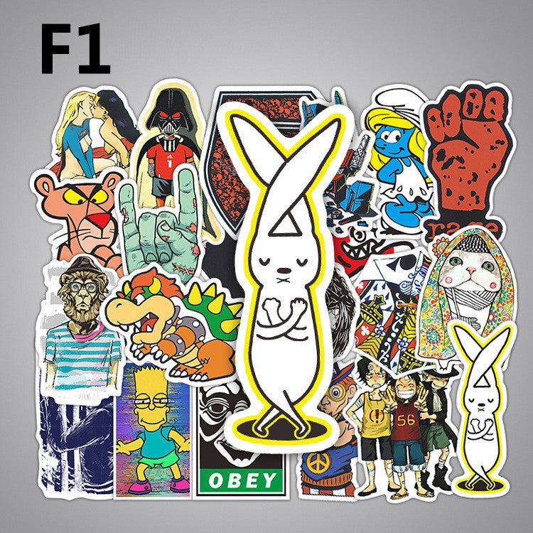 Stickers For Laptop Skateboard Luggage Bike Styling Car Doodle