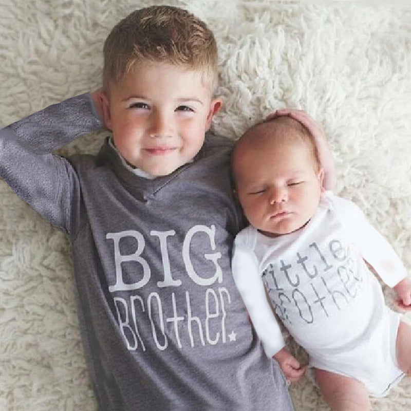 Twins Clothes Letter Long Sleeve T Shirt