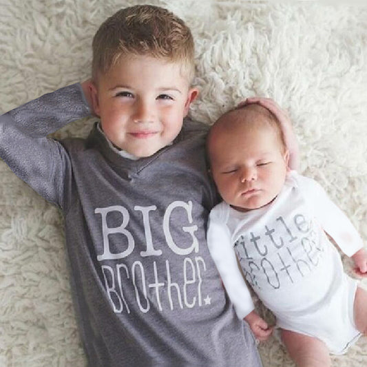 Twins Clothes Letter Long Sleeve T Shirt