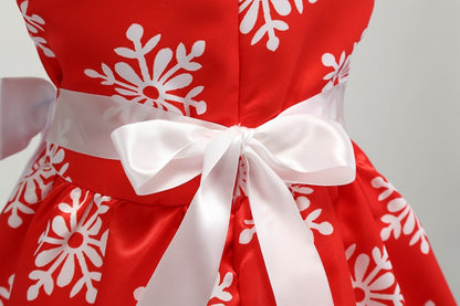 Children's Christmas Snowflake Print Princess