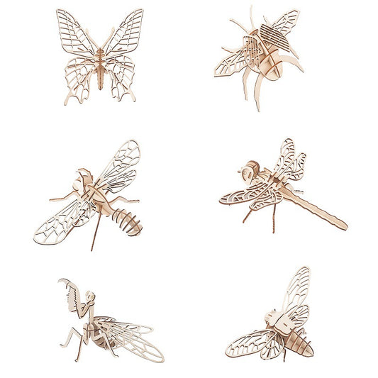 New Wooden 3D Panel Insect Model Toy